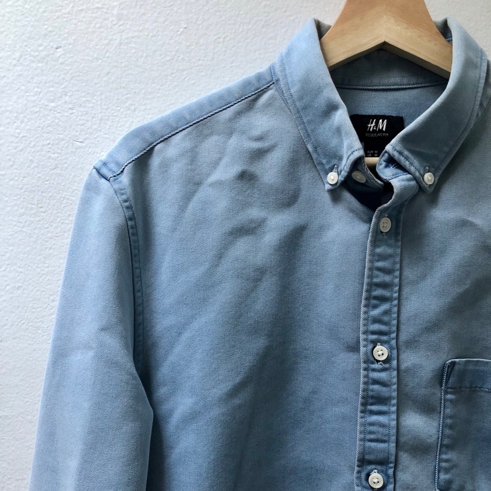 Long Sleeve Blue Jean Shirt
